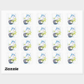 Sticker Carré Hippocampe (crâne) (Feuille)