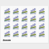 Sticker Carré Hippopotame (Feuille)