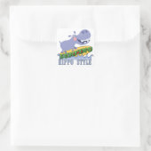 Sticker Carré Hippopotame (Sac)