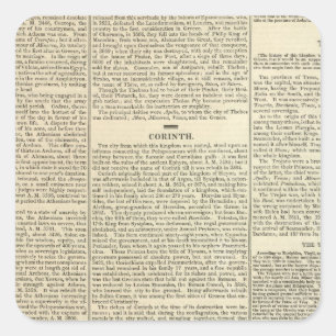 Sticker Carré Histoire de la chronologie de la Grèce