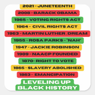 Sticker Carré Hiveling Up Black History Timeline