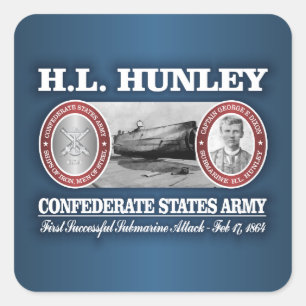 Sticker Carré HL Hunley (CSA)