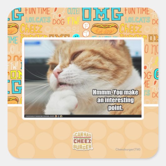 Sticker Carré Hmmm. (Devant)