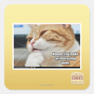 Sticker Carré Hmmm.