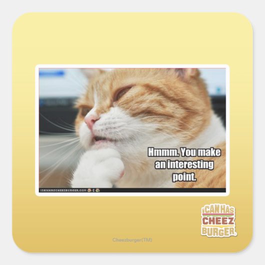 Sticker Carré Hmmm. (Devant)