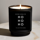 Sticker Carré HO HO HO Minimalist Soy Candle | Noël moderne