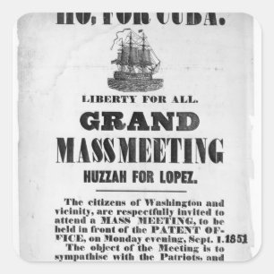 Sticker Carré Ho, pour Cuba
