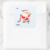 Sticker Carré Hockey Christmas (Sac)