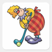 Sticker Carré Hockey clown (Devant)