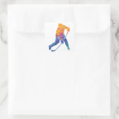Sticker Carré Hockey sur glace aquarelle (Sac)