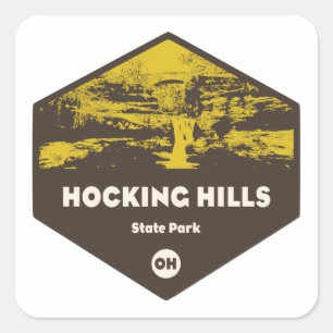 Sticker Carré Hocking Hills State Park, Ohio