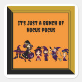 Sticker Carré Hocus Pocus Cute Halloween sorcière Parade Éffraya (Devant)