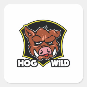 STICKER CARRÉ HOG WILD