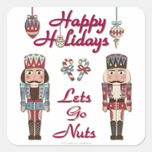 Sticker Carré Holiday Nutcracker