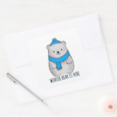 Sticker Carré Holiday Season Winter Bear  (Enveloppe)