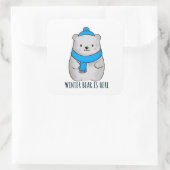Sticker Carré Holiday Season Winter Bear  (Sac)