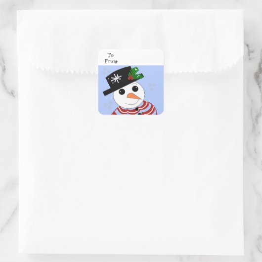 Sticker Carré Holiday Snowman (Sac)