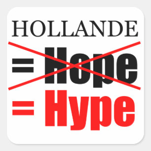 Sticker Carré Hollande Not Hope = Hype ! ! ! ! ! ! ! ! ! ! ! ! !