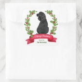 Sticker Carré Holly Banner Black Cocker Spaniel Noël (Sac)
