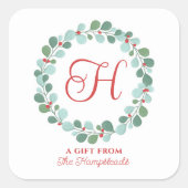 Sticker Carré Holly Ber Christmas (Devant)