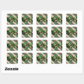 Sticker Carré Holly on Christmas Plaid 9 (Feuille)