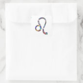 Sticker Carré hologramme Leo (Sac)