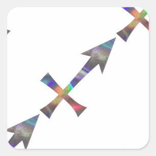 Sticker Carré hologramme Sagittarius