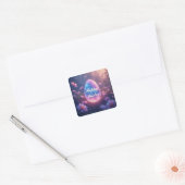 Sticker Carré Holographic Neon Easter Egg Card (Enveloppe)