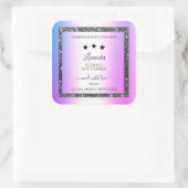 Sticker Carré Holographique couleur Parties scintillant d'argent (Sac)