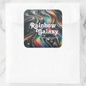 Sticker Carré Holographique Parties scintillant arc-en-ciel les (Sac)