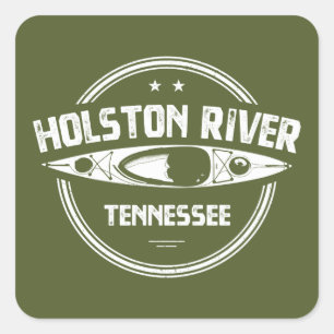 Sticker Carré Holston River Tennessee Kayak