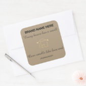 Sticker Carré Home Scent Candle Label | Customize with Your Logo (Enveloppe)