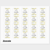 Sticker Carré Homemade Limoncello Elegant Modern Wedding (Feuille)