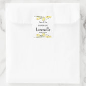 Sticker Carré Homemade Limoncello Elegant Modern Wedding (Sac)
