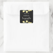 Sticker Carré Homemade Limoncello Elegant Modern Wedding (Sac)