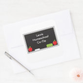 Sticker Carré Homeschol Co Op Chalkboard (Enveloppe)