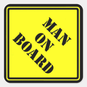 Sticker Carré Homme à bord