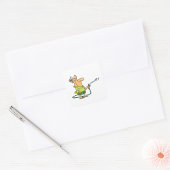 Sticker Carré Homme Avec Un Trou De Jardin