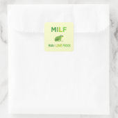 Sticker Carré homme j'aime les grenouilles (Sac)