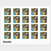 Sticker Carré Homme Macaw (Feuille)