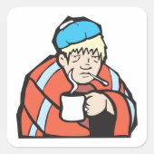 Sticker Carré Homme malade (Devant)