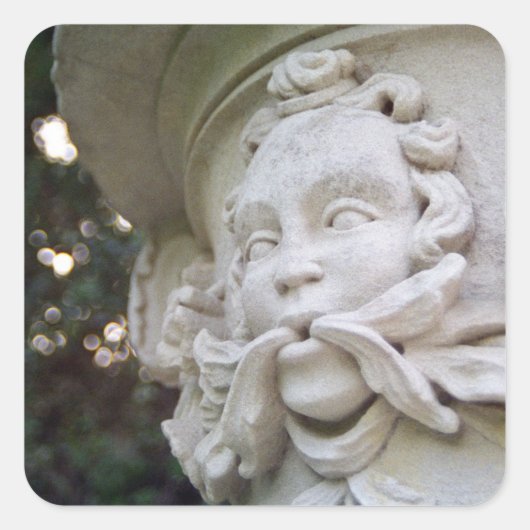 Sticker Carré Homme vert (Devant)