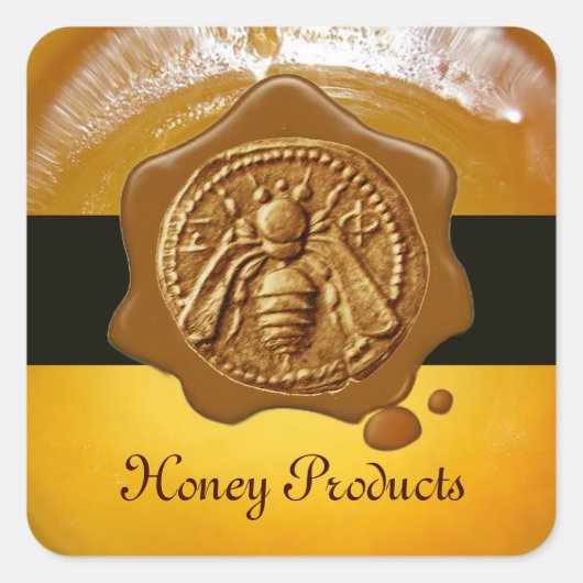STICKER CARRÉ HONEY BEE / BEEKEEPER BEEKEEPER SCEAU BROWN DE CIR (Devant)