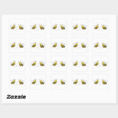 Sticker Carré Honey Bees with Heart (Feuille)