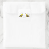 Sticker Carré Honey Bees with Heart (Sac)