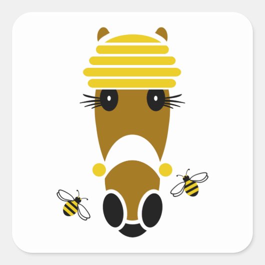 Sticker Carré Honey Hattingdon (Devant)