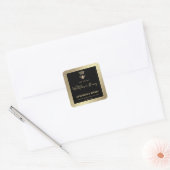 Sticker Carré Honey jar script moderne queen bee (Enveloppe)
