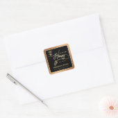 Sticker Carré Honey jar script moderne queen bee carré autocolla (Enveloppe)