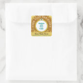 Sticker Carré Honeybee Honey Jar Apiary logo | Honeypeb Bee V2 (Sac)