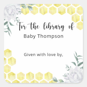 Sticker Carré Honeycombs - pour la bibliothèque de